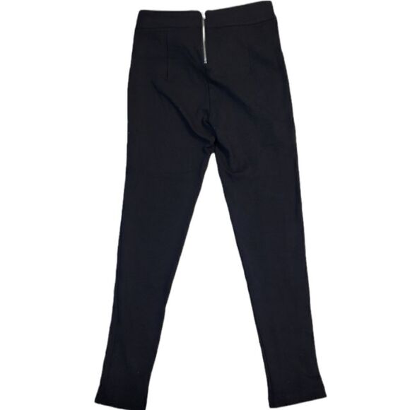 Classy Black Slim Fit Pants with Zipper in the Back - Picture 2 of 9